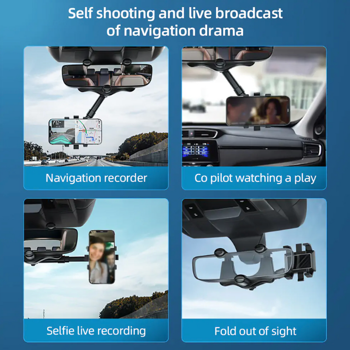 Suporte de carro giratório 360° para smartphone