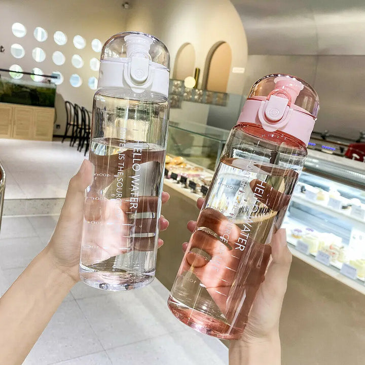 Portable Sports Water Bottle 780ml Leakproof Drinking Bottle Portable Gym Travel Clear Drinking Bottle for Girl Boy Drinking Cup