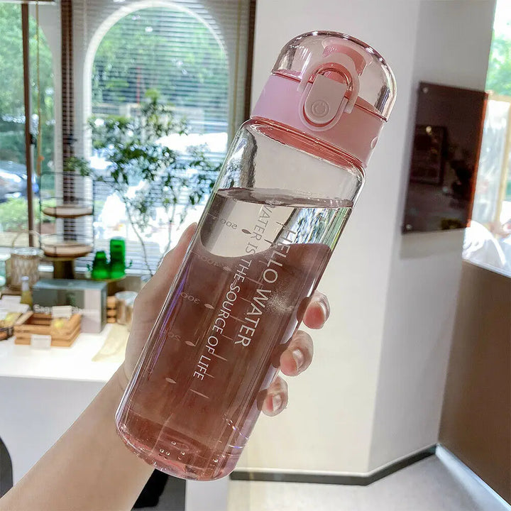 Portable Sports Water Bottle 780ml Leakproof Drinking Bottle Portable Gym Travel Clear Drinking Bottle for Girl Boy Drinking Cup