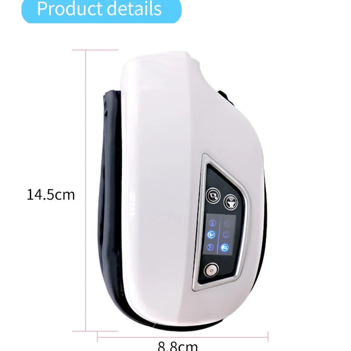 Massageador ocular de vibração de airbag inteligente de alta frequência, remove olheiras e olhos cansados, instrumento de aquecimento e música alivia a fadiga