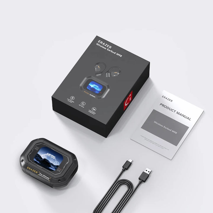 [Fone de ouvido com IA] Tradutor Erazer XP6 Fones de ouvido Bluetooth para dormir ASMR Fone de ouvido DIY Equalizador APP Fones de ouvido sem fio com IA para escritório e viagem