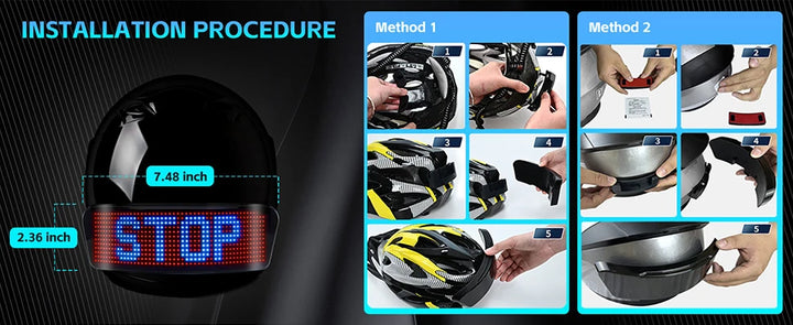 Led Helmet Display Motorcycle Helmet Warning Light Night Riding DIY RGB Bike Helmet Taillight APP Programmable LED Screen
display com tela de led screen. para a noite.