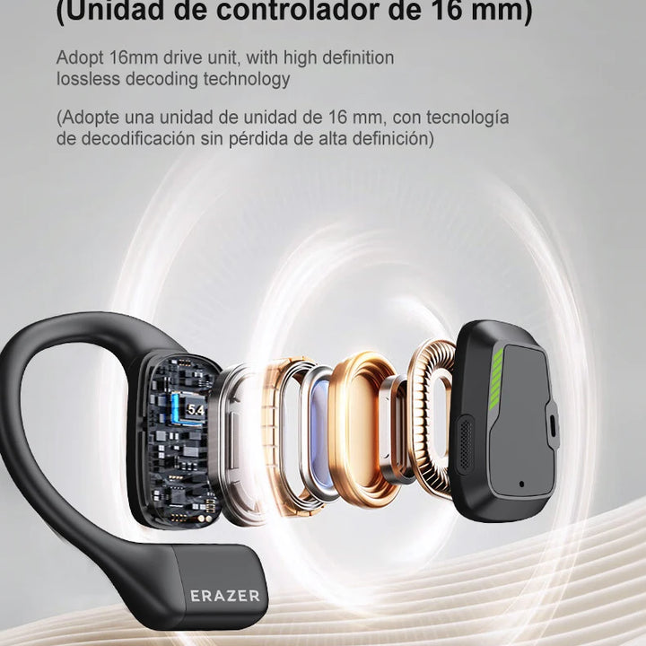 [Fone de ouvido com IA] Tradutor Erazer XP6 Fones de ouvido Bluetooth para dormir ASMR Fone de ouvido DIY Equalizador APP Fones de ouvido sem fio com IA para escritório e viagem